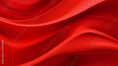 A seamless abstract red texture background with elegant swirling curves in a wave pattern, set against a vibrant Chinese red material background.