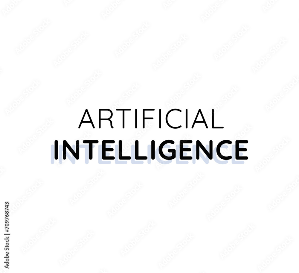 Artificial intelligence related icon concept outline style vector illustration. Artificial intelligence related icon concept outline style vector illustration.