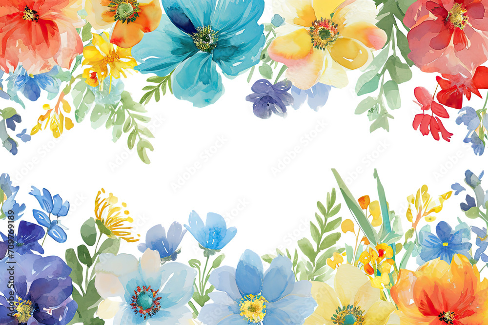 spring flowers border spring flowers border
