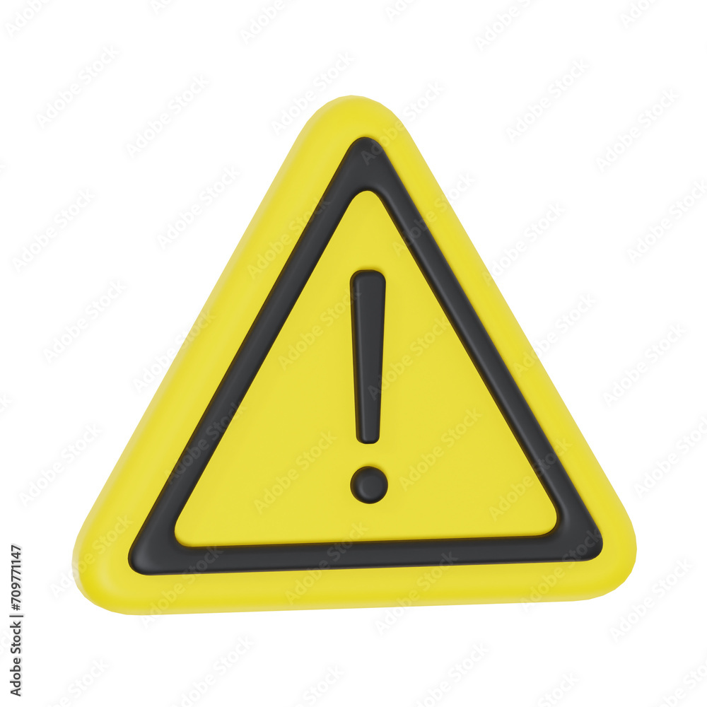 3d caution icon illustration, transparent background, emergency and services 3d set 3d caution icon illustration, transparent background, emergency and services 3d set