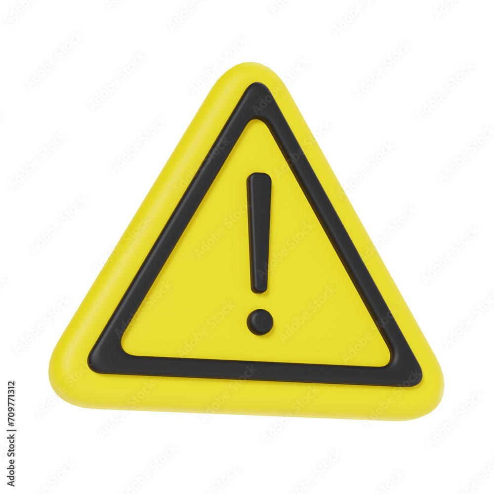 3d caution icon illustration, transparent background, emergency and services 3d set 3d caution icon illustration, transparent background, emergency and services 3d set
