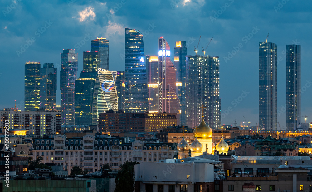Naklejka premium View of the Moscow International Business Center 