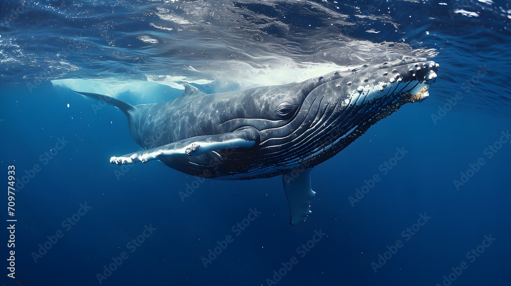 Naklejka premium Whale