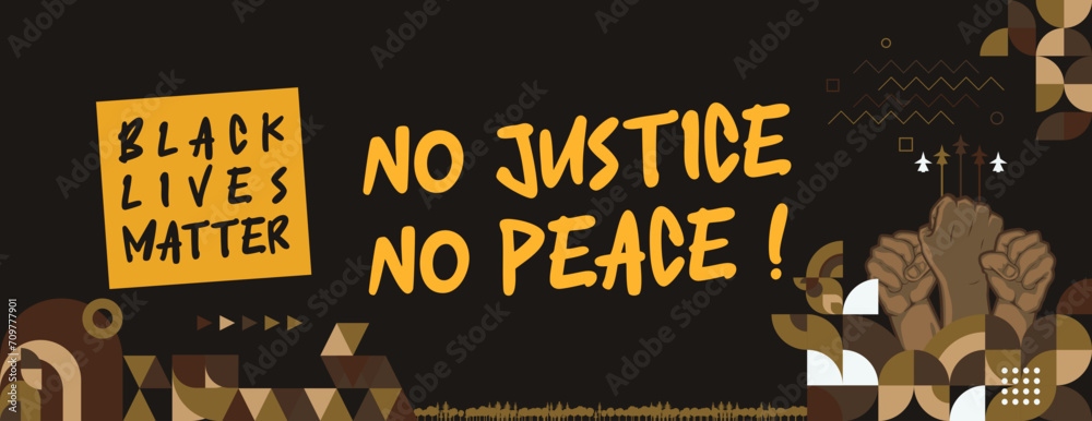 Black lives matter banner for protest, rally or awareness campaign ...
