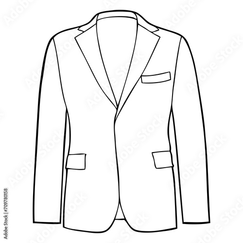 suit line vector illustration