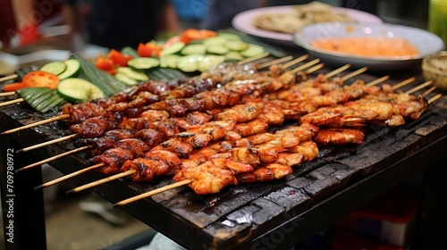 Street cuisine snacks are becoming increasingly popular in Vietnam, particularly among the younger population. They consist of mixed meats, fish, and veggies that are barbecued over a stove.