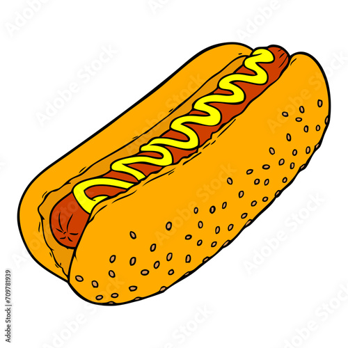 hotdog vector illustration