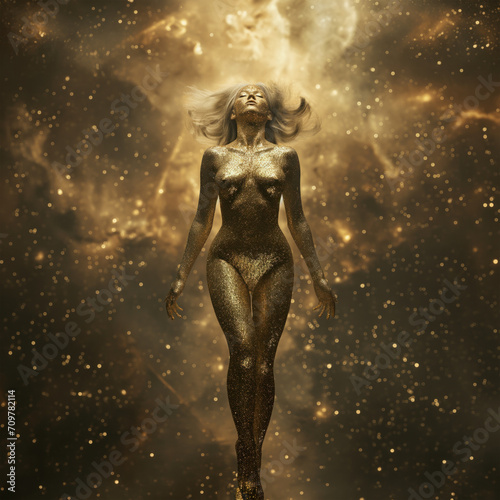 amazing Cosmic Goddess, with the energy emanating from her © Roman
