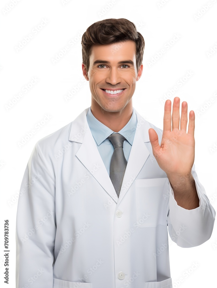 Male Doctor Consulting in Clinic, AI Generated Male Doctor Consulting in Clinic, AI Generated