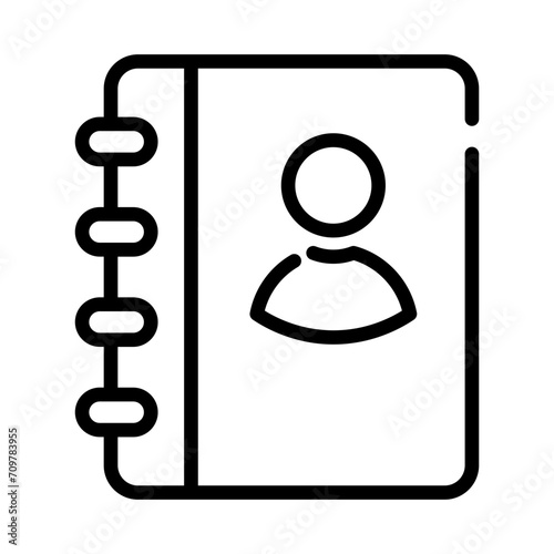 Contact address book icon. 