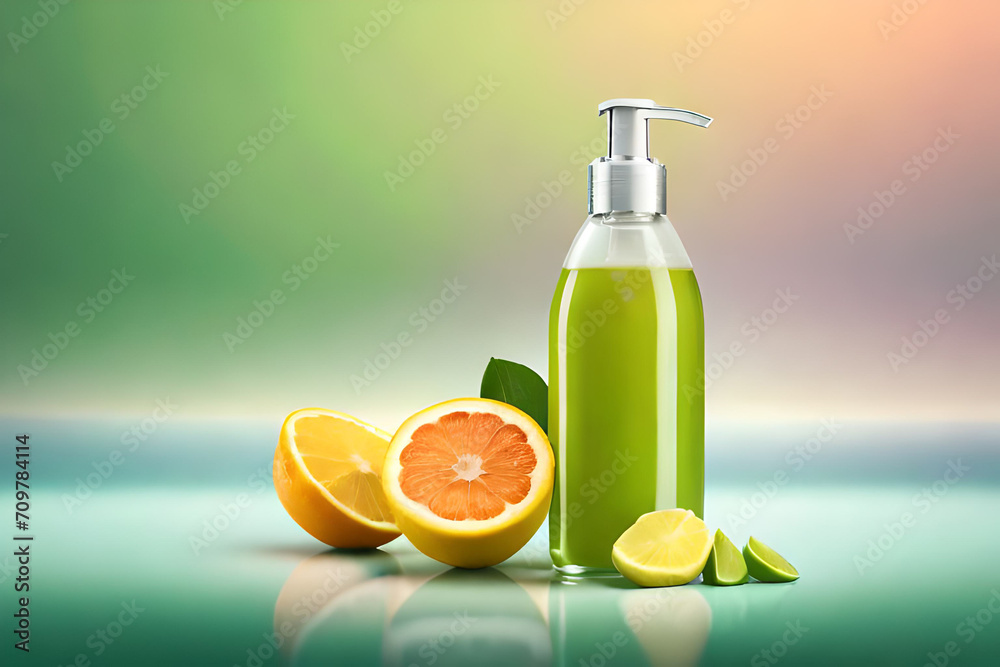 organic cosmetics pump bottle packaging , citrus and orange scented shampoo organic cosmetics pump bottle packaging , citrus and orange scented shampoo