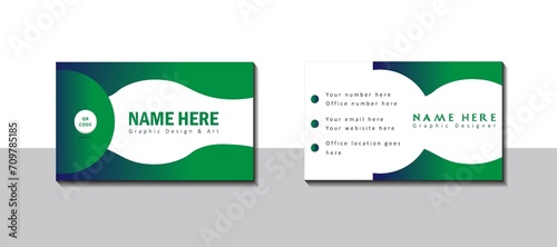 colorful double sided corporate business card template mockup design online free service