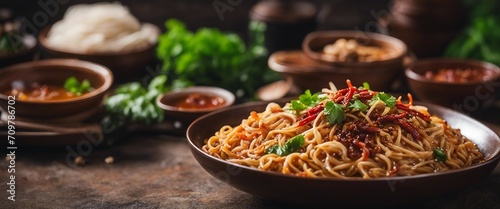 Biang Biang Noodles  wide  hand-pulled noodles served with a spicy and aromatic sauce