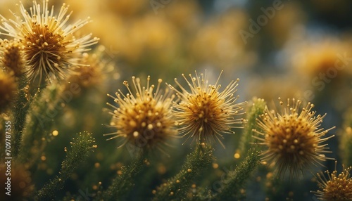 Pollen Grains  exhibiting diverse and often spiky forms  with each species of plant producing 