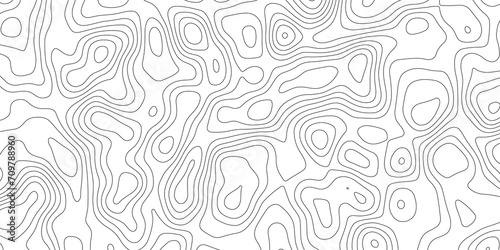 Topographic map background geographic line map with elevation assignments. Modern design with White background with topographic wavy pattern design.paper texture Imitation of a geographical map shades