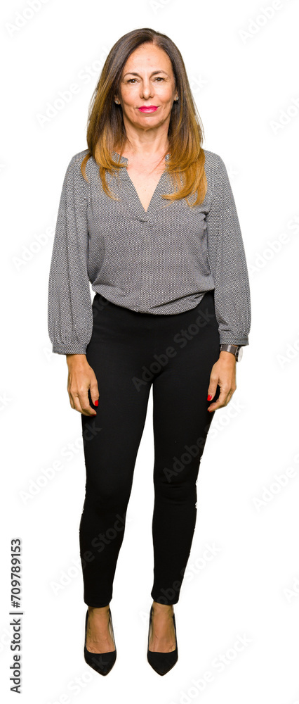 Beautiful middle age business woman Relaxed with serious expression on face. Simple and natural looking at the camera. Beautiful middle age business woman Relaxed with serious expression on face. Simple and natural looking at the camera.