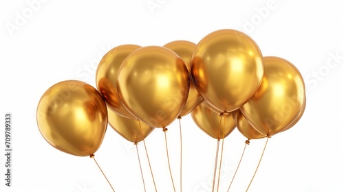 golden balloons isolated 