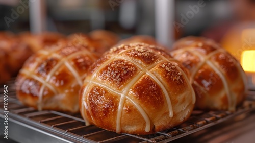 Hot cross buns. food photography