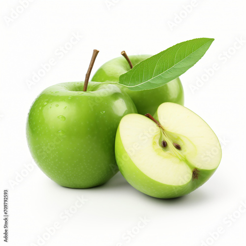 Ripe green apples