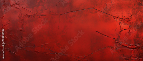 Parede vermelha de concreto com rachadura - Fundo de tela photo