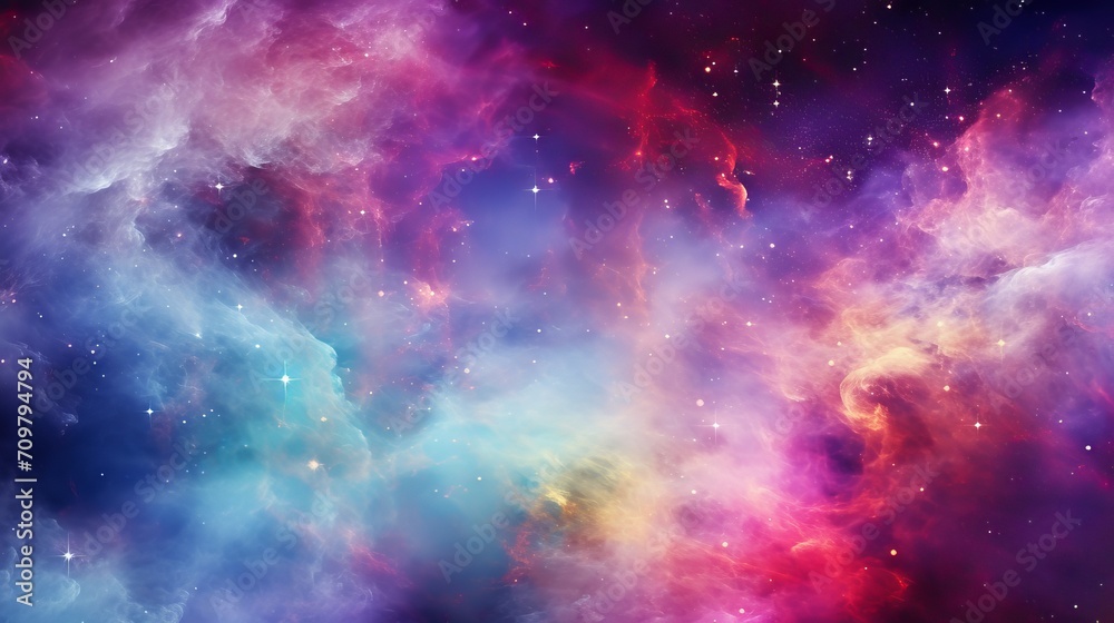 Captivating star field and mesmerizing nebula amidst the boundless expanse of outer space Captivating star field and mesmerizing nebula amidst the boundless expanse of outer space