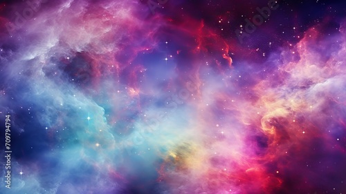 Captivating star field and mesmerizing nebula amidst the boundless expanse of outer space