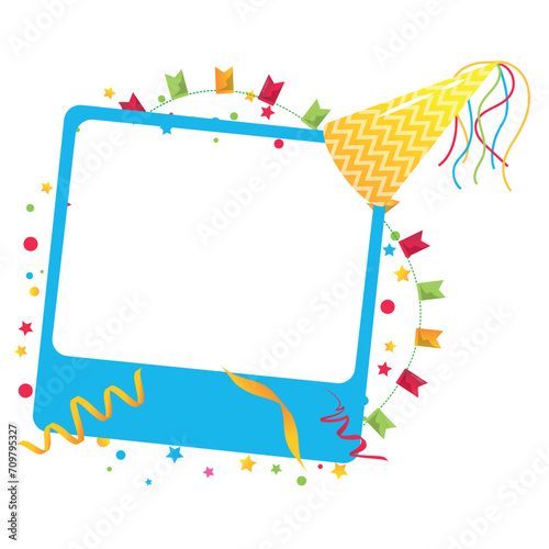 Festive frame for party or birthday