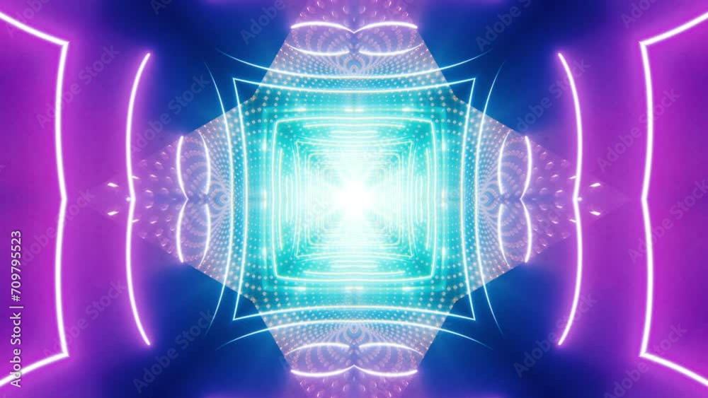 Mandala 3D Kaleidoscope seamless loop Psychedelic
