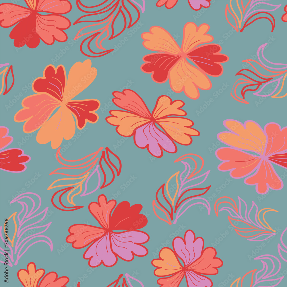 Vector illustration of a seamless floral pattern. Elegant template for fashion prints. Design for banner, poster, card, invitation and scrapbook. 