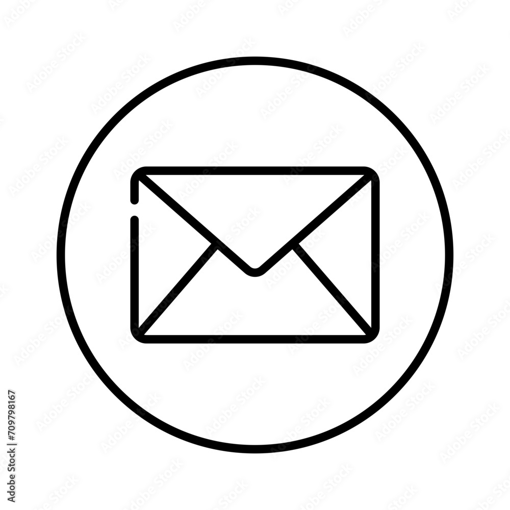 Envelope email letter mail thin line icon. Envelope email letter mail thin line icon.