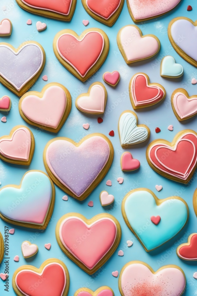 Obraz premium Heart shaped desserts - Valentine's Day theme