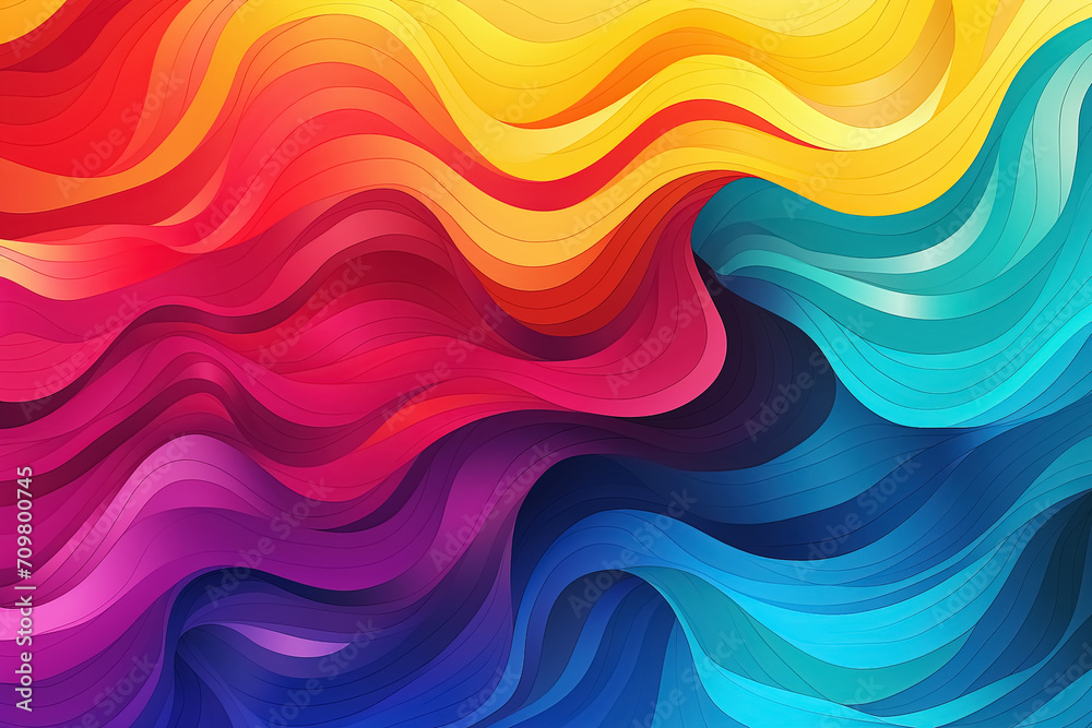 Abstract colorful wavy background. Generative Ai Abstract colorful wavy background. Generative Ai