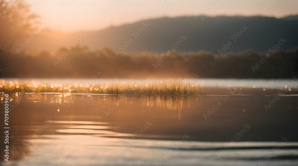 sunrise over the river