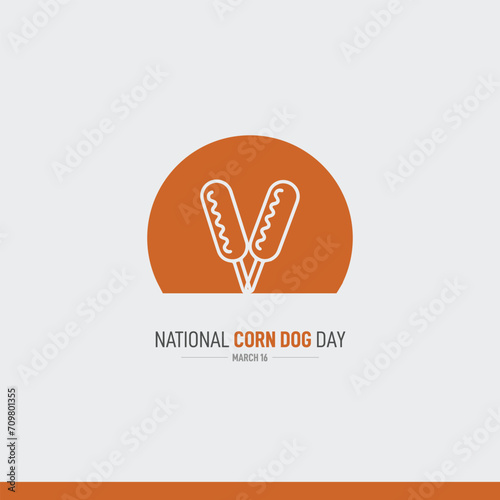 national corn dog day. Corn dog day creative vector illustration.  photo