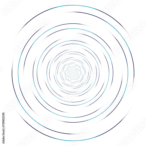 Detailed twirl, spiral element. whirligig effect. Circular, rotating burst lines. Whirl radial spokes. Coil, twirl abstract shape