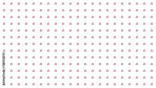 Dynamic Seamless Red Line art Hearts Pattern Background. Looping modern animation backdrop. Motion design for Valentine's Day. Trendy and minimalistic. Doodle style.