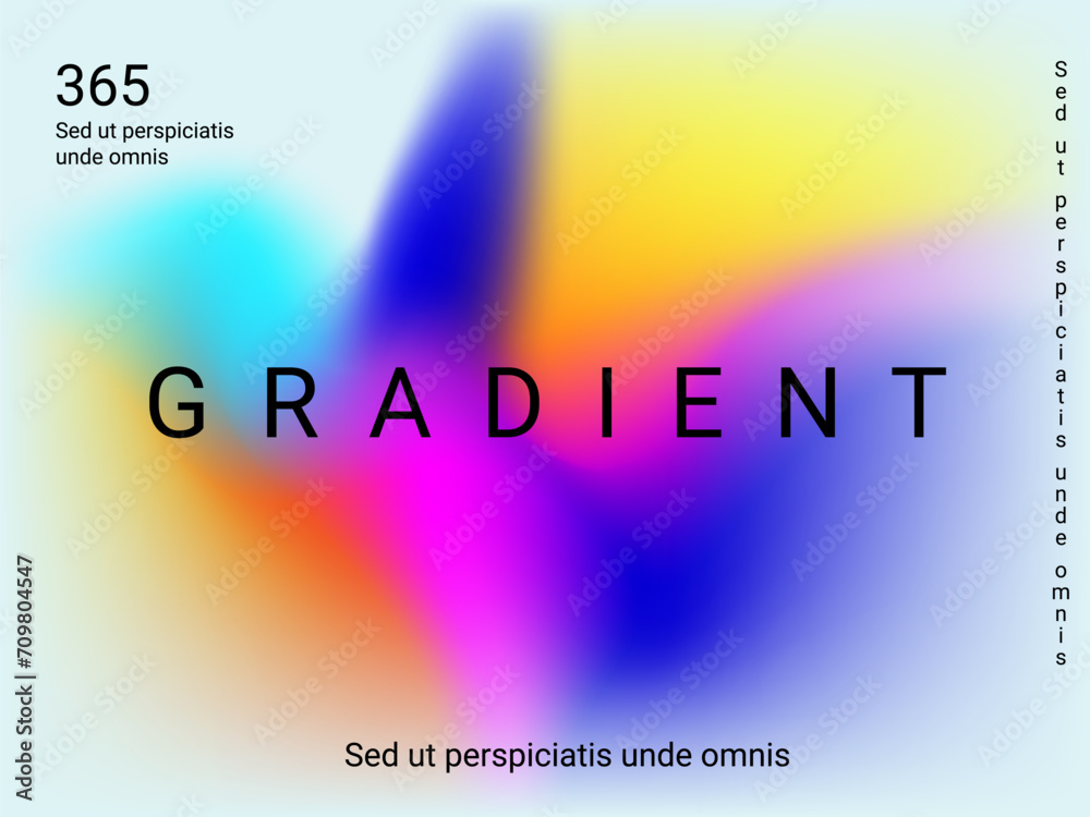 Liquid on colorful background. Bright mesh blurred pattern in pink, blue, green tones.