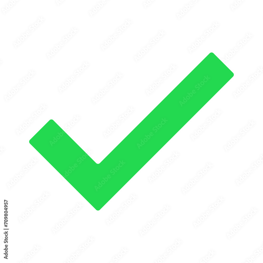 Green check mark icon. Green check mark icon.