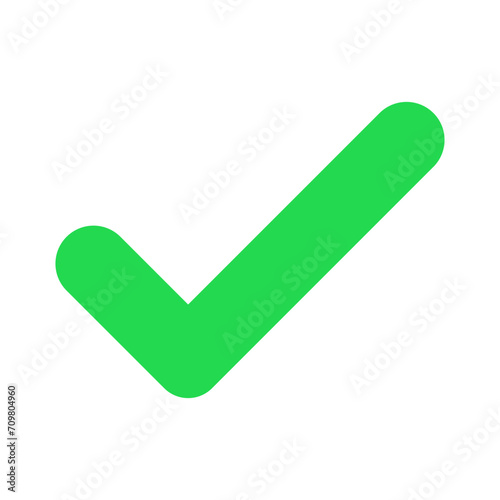 Green check mark icon.