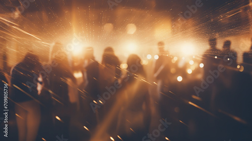 people having fun in a disco. blur effect for an artistic touch