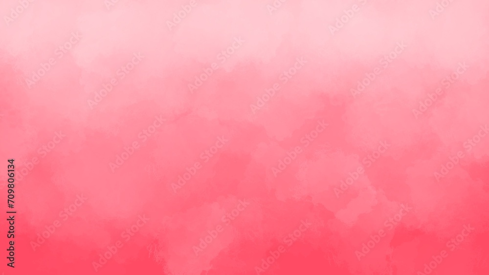 Soft red watercolor with Gradation color backdrop. Red Pink Minimalist colorful art background.