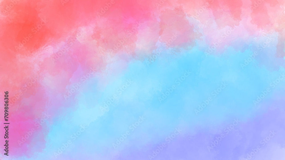 Rainbow abstract watercolor background. Gradient light background colours with dynamic effect red, blue, purple