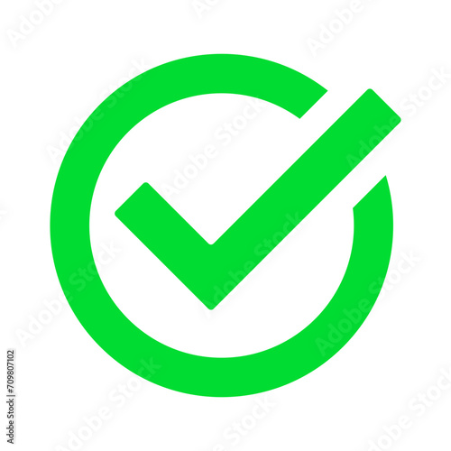 Green check mark icon.