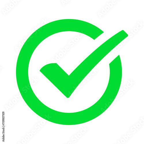 Green check mark icon.