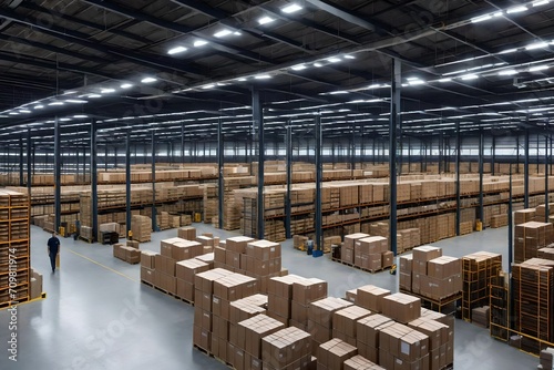 This realistic portrayal captures the functionality and systematic precision of the warehouse environment. © Mehram