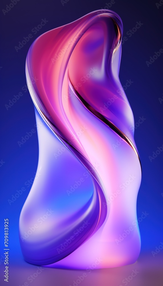 Naklejka premium Abstract colorful 3d wave background. Abstract phone wallpaper. Abstract silk flow.