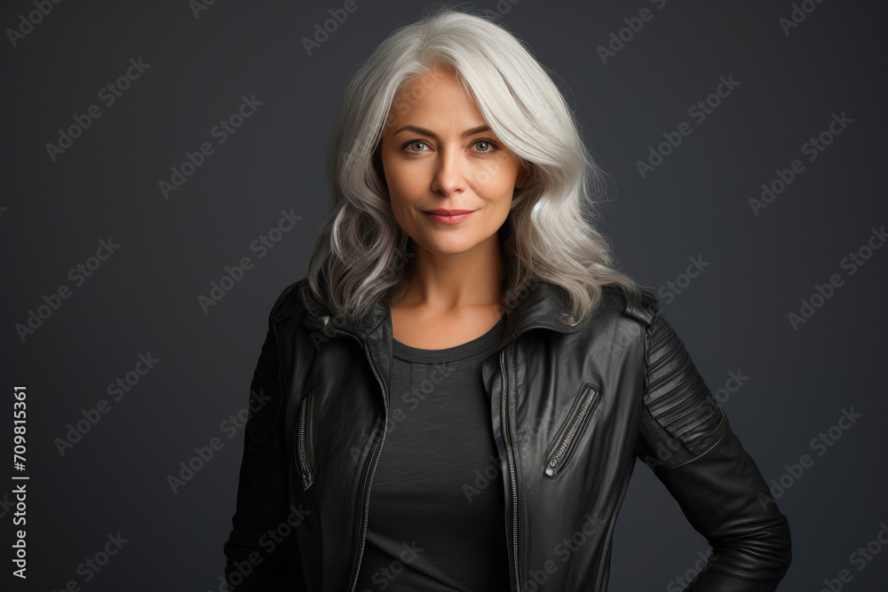 Confident 40s Woman with Crossed Arms Confident 40s Woman with Crossed Arms