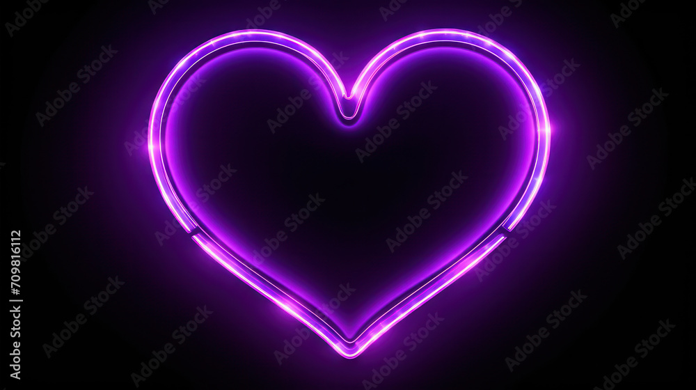 Love's Glowing Heart: A Neon Symbol of Passion and Romance on a Bright Pink Background Love's Glowing Heart: A Neon Symbol of Passion and Romance on a Bright Pink Background