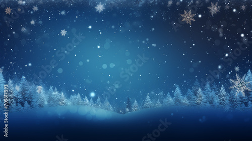 Magical heavy snow flakes backdrop. Snowstorm speck ice particles. Snowfall sky white teal blue wallpaper.