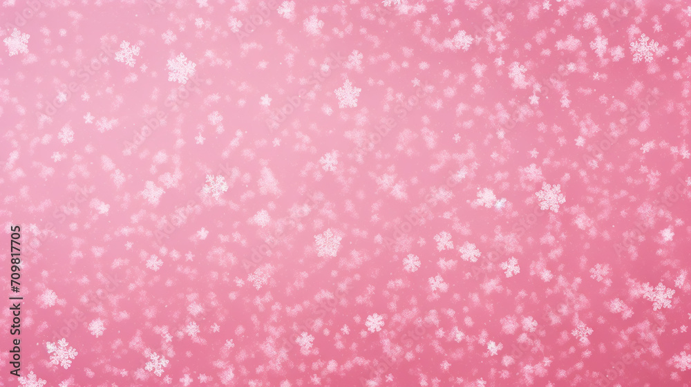 Christmas poster with shiny silver snowflakes on a pink background. Christmas poster with shiny silver snowflakes on a pink background.